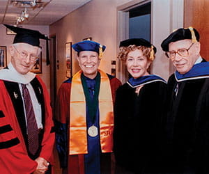 Bernie and Rita Turner in cap and gown