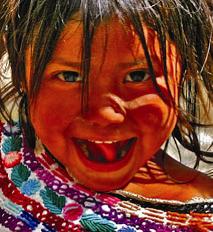 A smiling Guatemalan child.