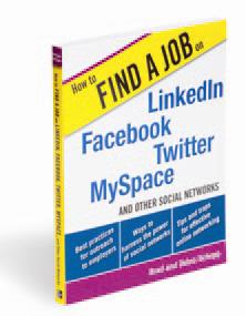 Book cover: 'Find a Job...LinkedIn, Twitter, Facebook, MySpace'