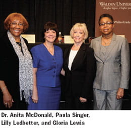 Dr. Anita McDonald, Paula Singer, Lily Ledbetter, and Gloria Lewis.