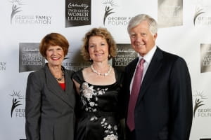 Dr. Cynthia Baum, center, with Penny and Bill George