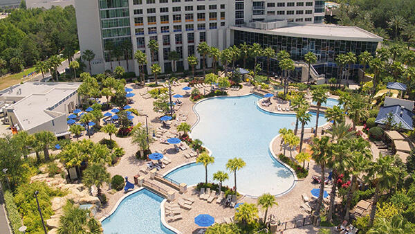 Image of pools at the Hyatt Regency Orlando.
